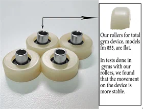 Set of 4 total gym wheels / rollers for models fm853 fm 853, infomercial style
