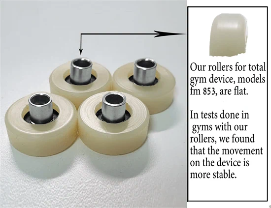 Set of 4 total gym wheels / rollers for models fm853 fm 853, infomercial style